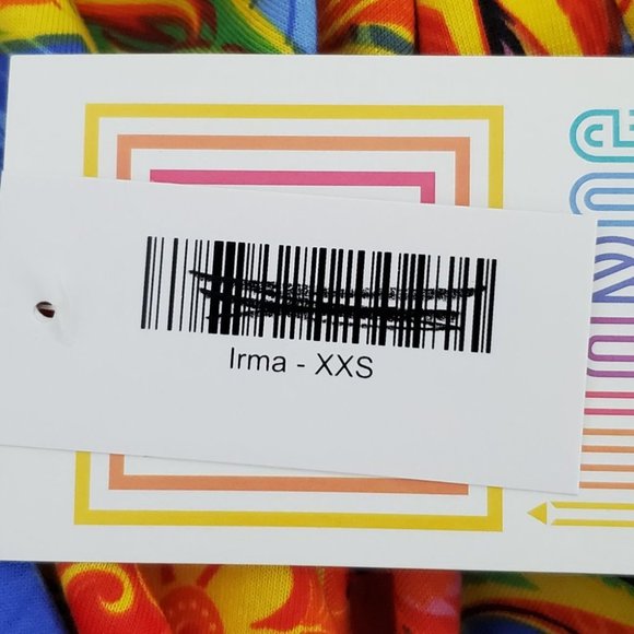 LuLaRoe Bright Colorful Bold Floral Paisley Irma Top NEW NWT Size XXS - Picture 9 of 9